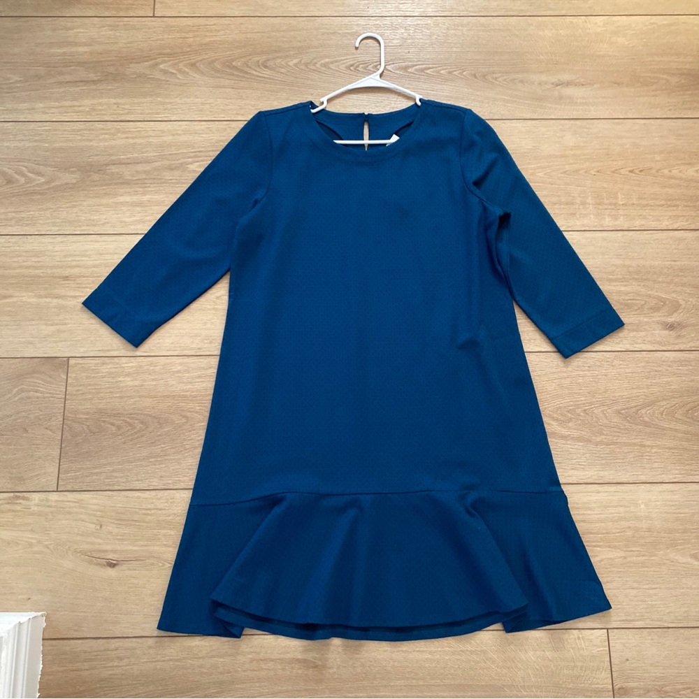J. Jill Blue New With Tag Ponte Dress Large Petite